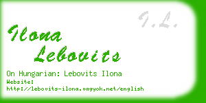 ilona lebovits business card